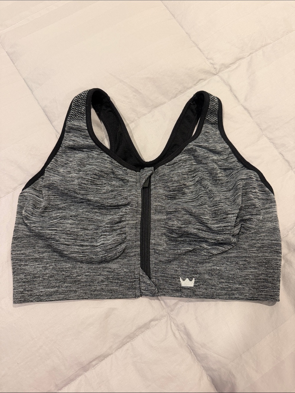 SHEFIT Graphite Front-Zip Lounge Bra Limited Edition Gray 1Luxe